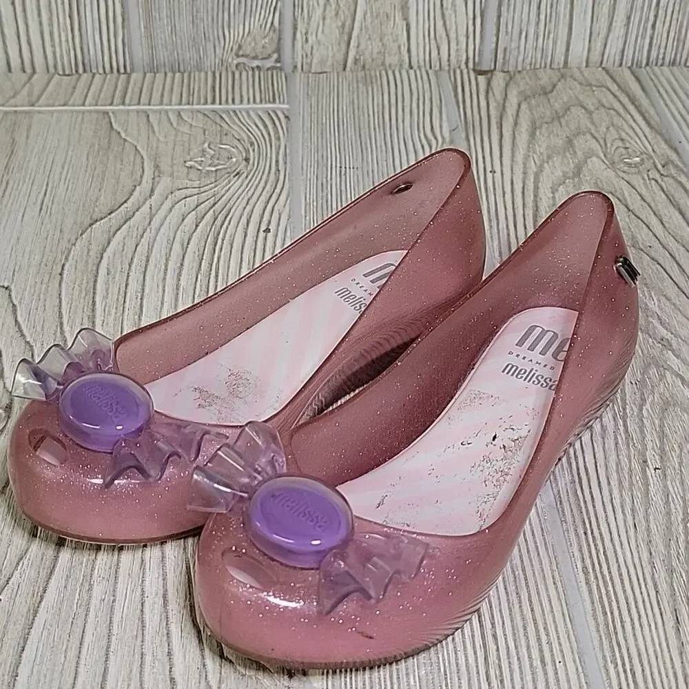 Mel Melissa Ultragirl Trick or Treat Glitter Jelly Flats Kids Size 12
